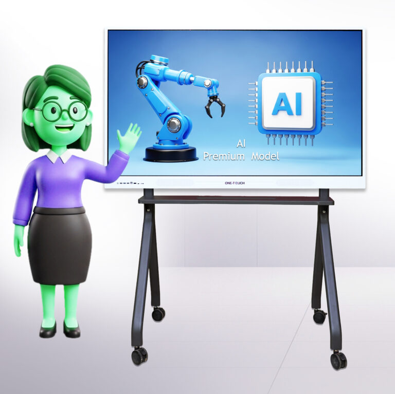 65-inch Interactive Flat Panel Display – Premium AI (Dual Processor A72+A52, 8GB RAM / 128GB, Android 14, AI Features)