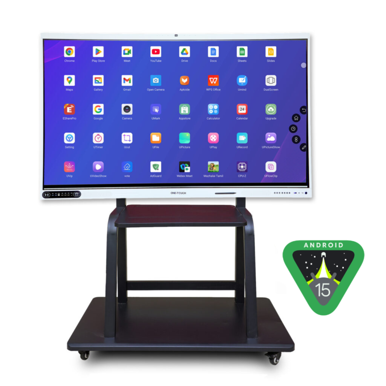 86-inch Interactive Flat Panel Display – Supreme (Dual Processor A76+A55, 16GB RAM / 256GB, Android 15, AI Camera)